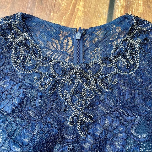 Jade Couture by jasmine Navy Formal dress. Size 10 - Picture 4 of 7